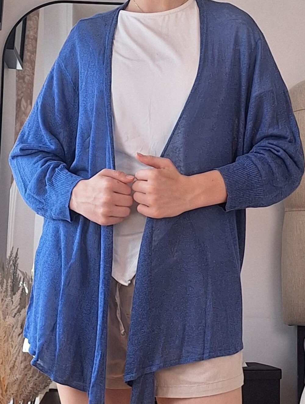 NIC+ZOE Royal Blue Open-Front Lightweight Cardigan